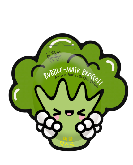 972 El`Skin Bubble-mask broccoli Маска-бабл «Брокколи»