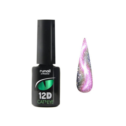 Гель-лак Cat's eye 12D светоотражающий RuNail 6 мл №6618