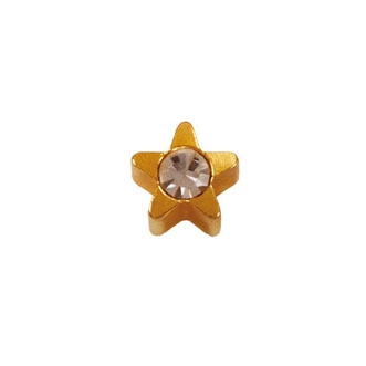 Серьги формы R 501-4 Звезда с хрусталем Studex