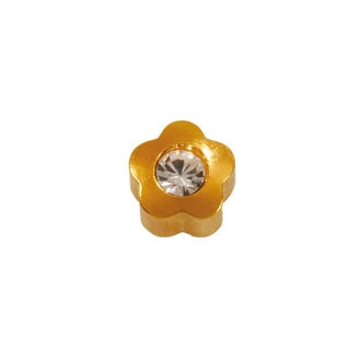 Серьги формы R 508-4 Цветок с хрусталем  Studex