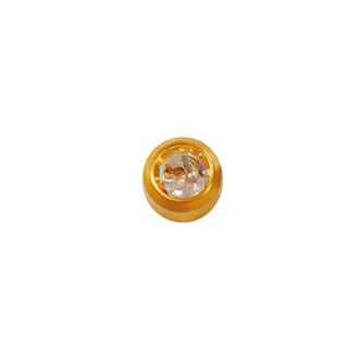 Серьги в завальцовке M 204 Апрель (прозрачный) Studex