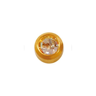 Серьги в завальцовке R 204 Апрель (прозрачный) Studex