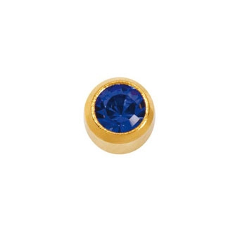 Серьги в завальцовке R 209 Сентябрь (темно-синий) Studex