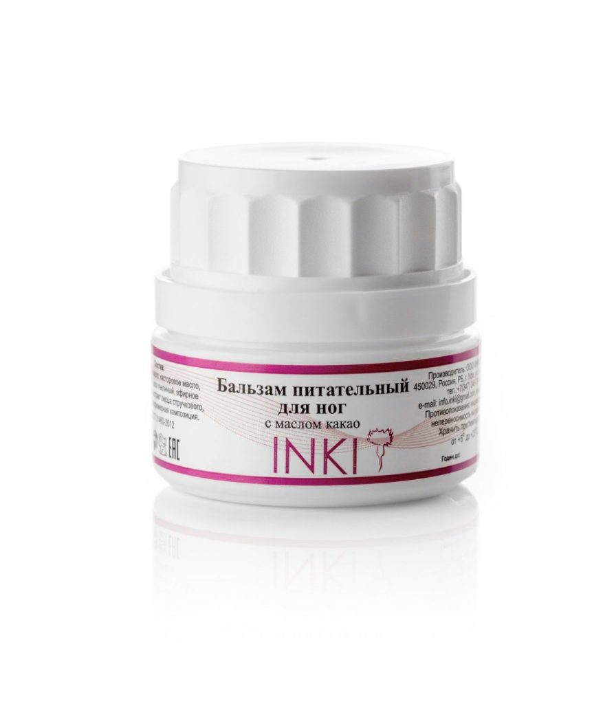 balzam-pitatelnyj-dlya-nog-s-maslom-kakao-35ml-ink.jpg Бальзам питательный для ног с маслом какао 35мл INKI — изображение 1