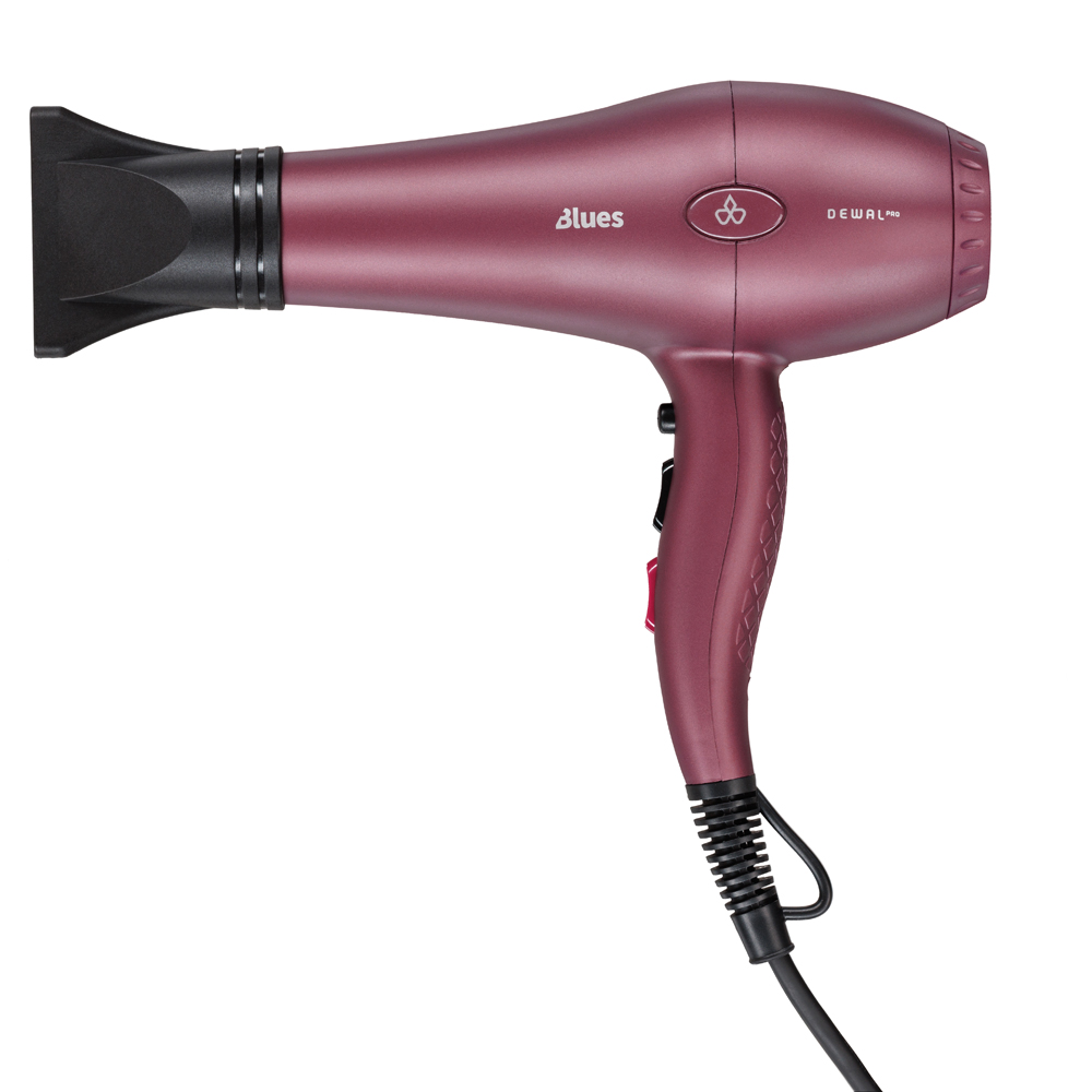 fen-2600vt-blues-dewal-03-8088-wine.jpg Фен DEWAL PRO BLUES , винный, 2600Вт, ионизация, 2 нас, 03-8088 Wine — изображение 1