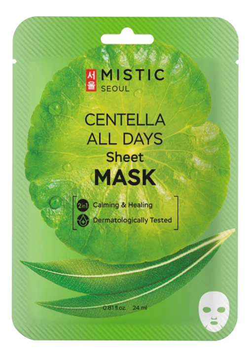mistic-centella-all-days-sheet-mask-tkanevaya-mask.webp MISTIC CENTELLA ALL DAYS Sheet mask Тканевая маска для лица с экстрактом цeнтеллы азиатской 24мл — изображение 1