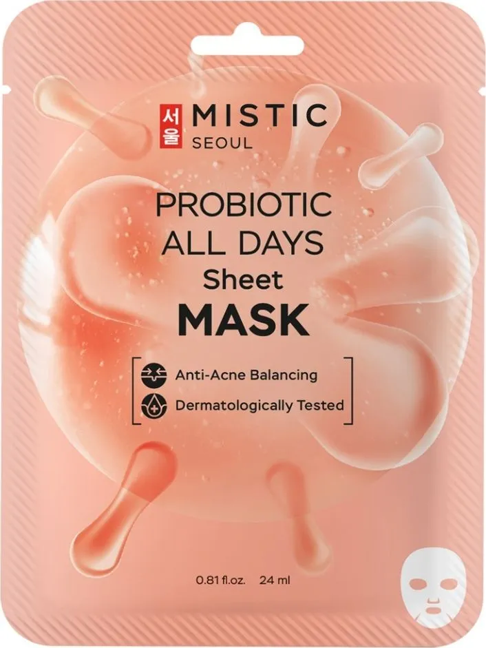 mistic-probiotics-all-days-sheet-mask-tkanevaya-ma.webp MISTIC PROBIOTICS ALL DAYS Sheet mask Тканевая маска для лица с пробиотиками 24мл — изображение 1
