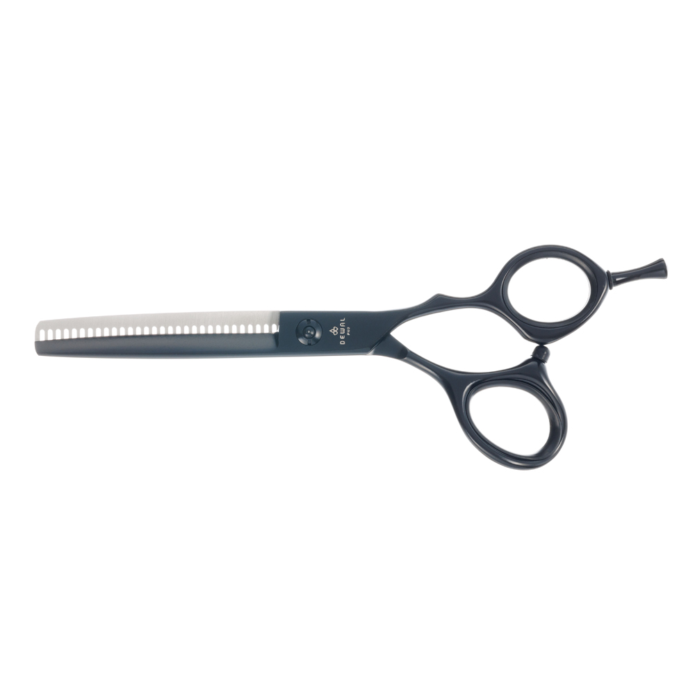 parikmaherskie-nozhnicy-barber-style-filirovochnye.jpg Ножницы DEWAL филировочные 30 зубцов 6", чёрные, BS8-630 — изображение 1