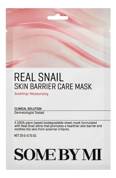 some-mi-real-snail-skin-barrier-care-mask-tkanevay.webp SOME BY MI REAL SNAIL SKIN BARRIER CARE MASK Тканевая маска для лица с муцином улитки 20г — изображение 1