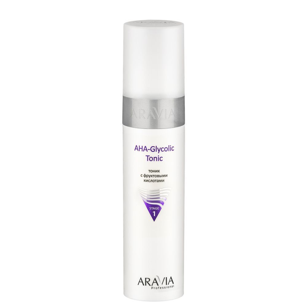 tonik-s-fruktovymi-kislotami-aha-glycolic-tonic-25.jpeg Тоник с фруктовыми кислотами AHA - Glycolic Tonic, 250 мл ARAVIA Professional — изображение 1