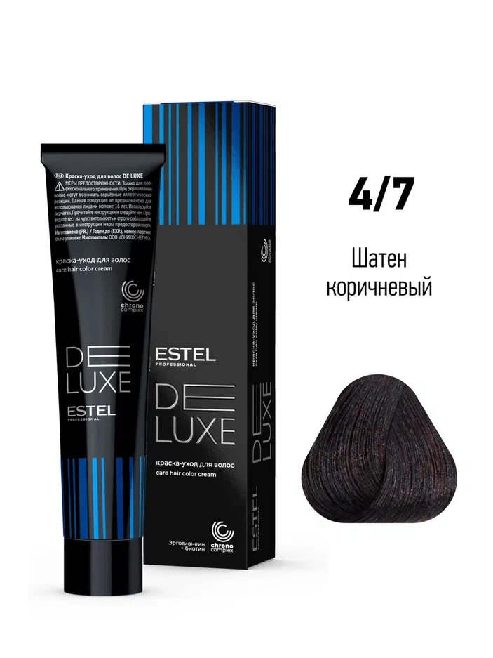 47-kraska-uhod-estel-de-luxe-shaten-korichnevyj.webp 4,7 крем-краска DE LUXE шатен коричневый — изображение 1