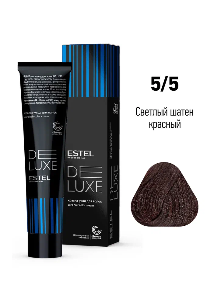 55-kraska-uhod-estel-de-luxe-svetlyj-shaten-krasny.webp 5,5 крем-краска DE LUXE светлый шатен красный — изображение 1