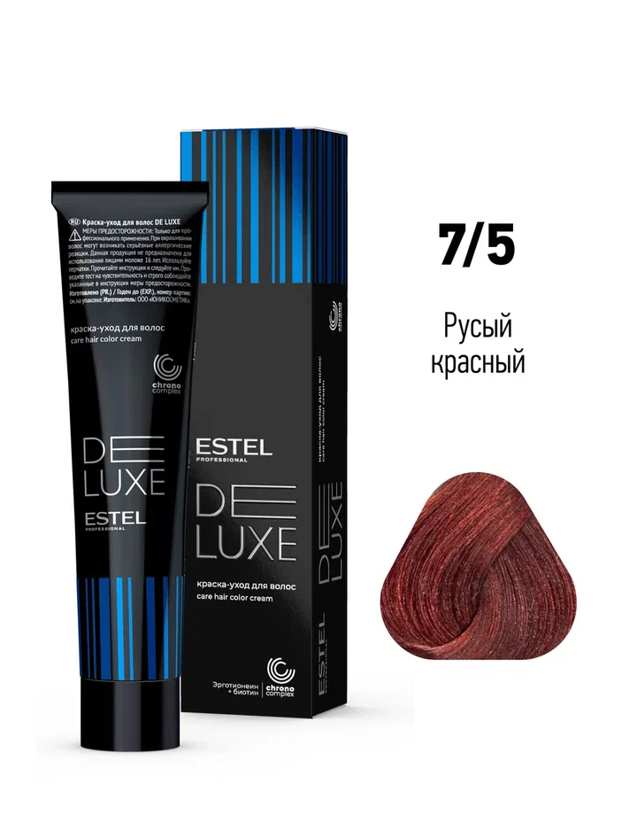 75-kraskauhod-estel-de-luxe-rusyj-krasnyj.webp 7,5 крем-краска DE LUXE русый красный — изображение 1