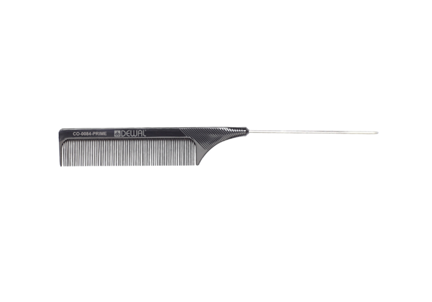 rascheska-rabochaya-prime-dewal-co-0084-prime.png СО-0084 PRIME Расческа рабочая с металическим хвостиком 21см — изображение 1